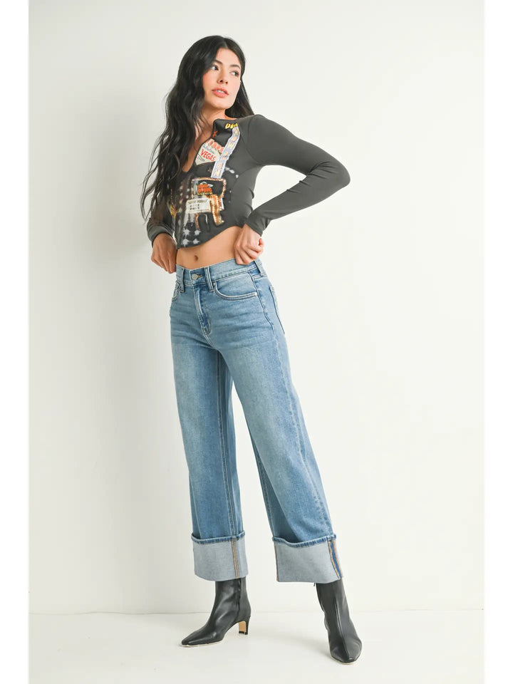 Light Wash Wide Leg Jeans