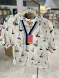 THML Short Sleeve Striped Boat Top