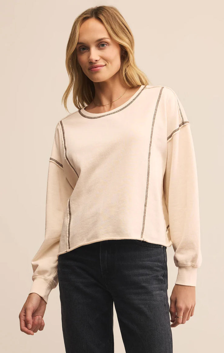 Z Supply Fan Club Sweatshirt Crystal