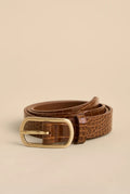 Spartina 449 Siren Thin Belt Croc Brown