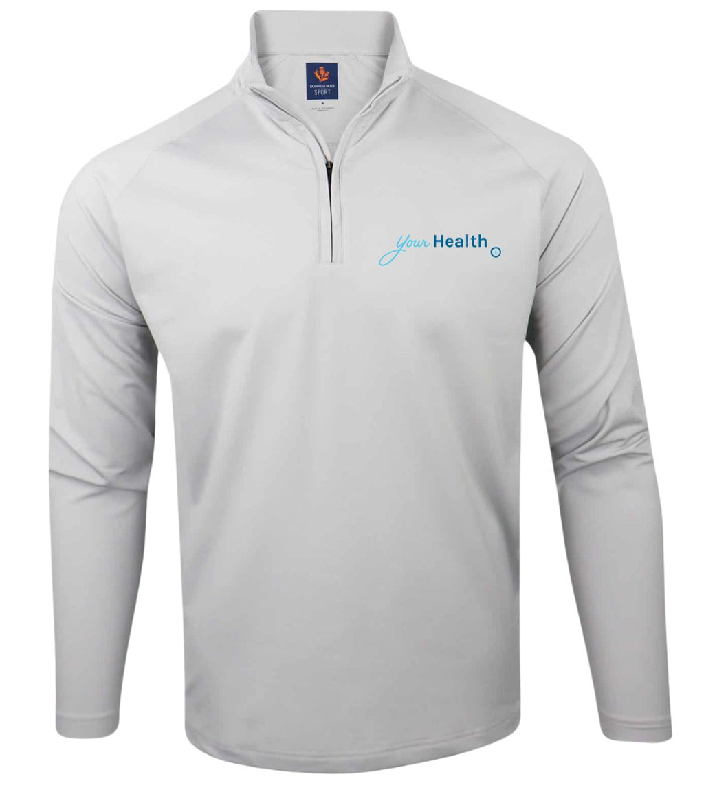 ALEX SOLID 1/4 ZIP PULLOVER - GRANITE