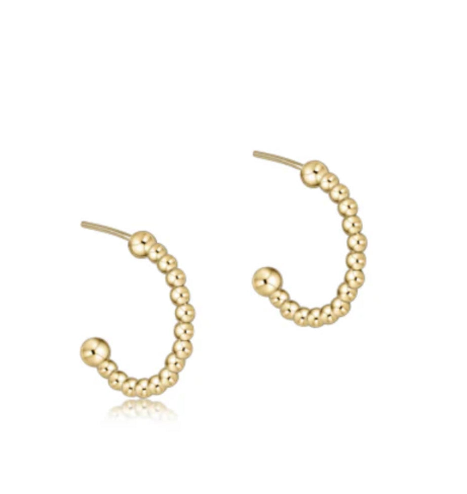 Enewton Beaded Classic 1.25” Post Hoop 4MM