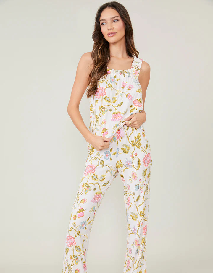 Spartina Trank Jane Jacobean Cream Pajama Tank