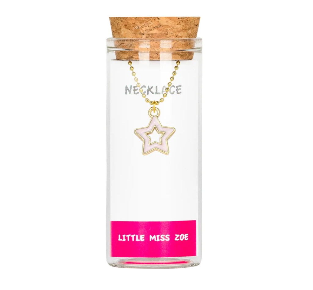 Little Miss Zoe Charm Necklace In Glass Bottle