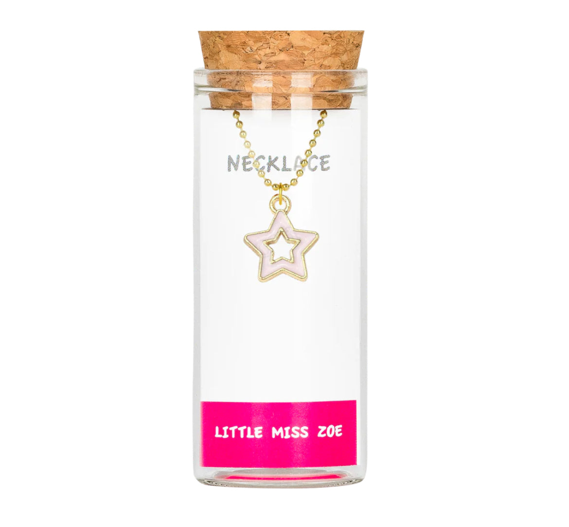Little Miss Zoe Charm Necklace In Glass Bottle