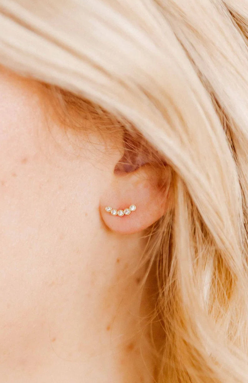 Linny & Co Screwback Stud Abigail Sparkle