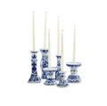 Twos Company Canton Collection Candleholder Blue Willow Print Set Of Six