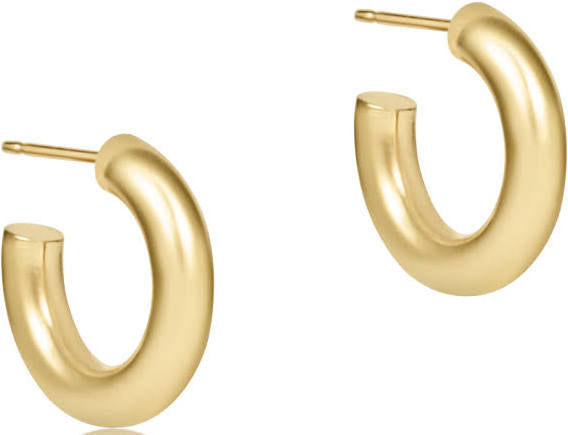 Enewton Round Gold 1” Post Hoop 4MM Smooth