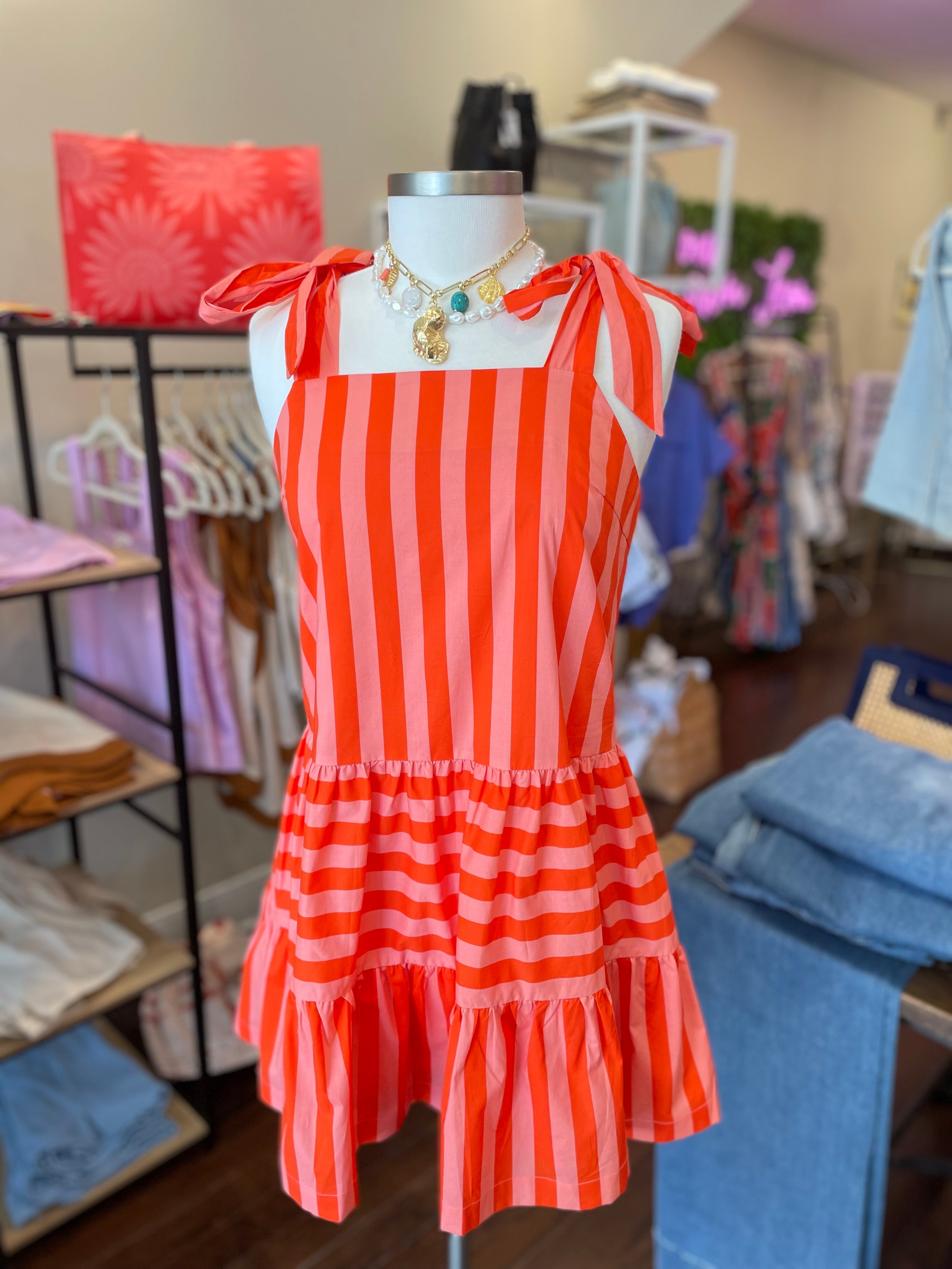 Pinch Sunset Stripe Mini Dress