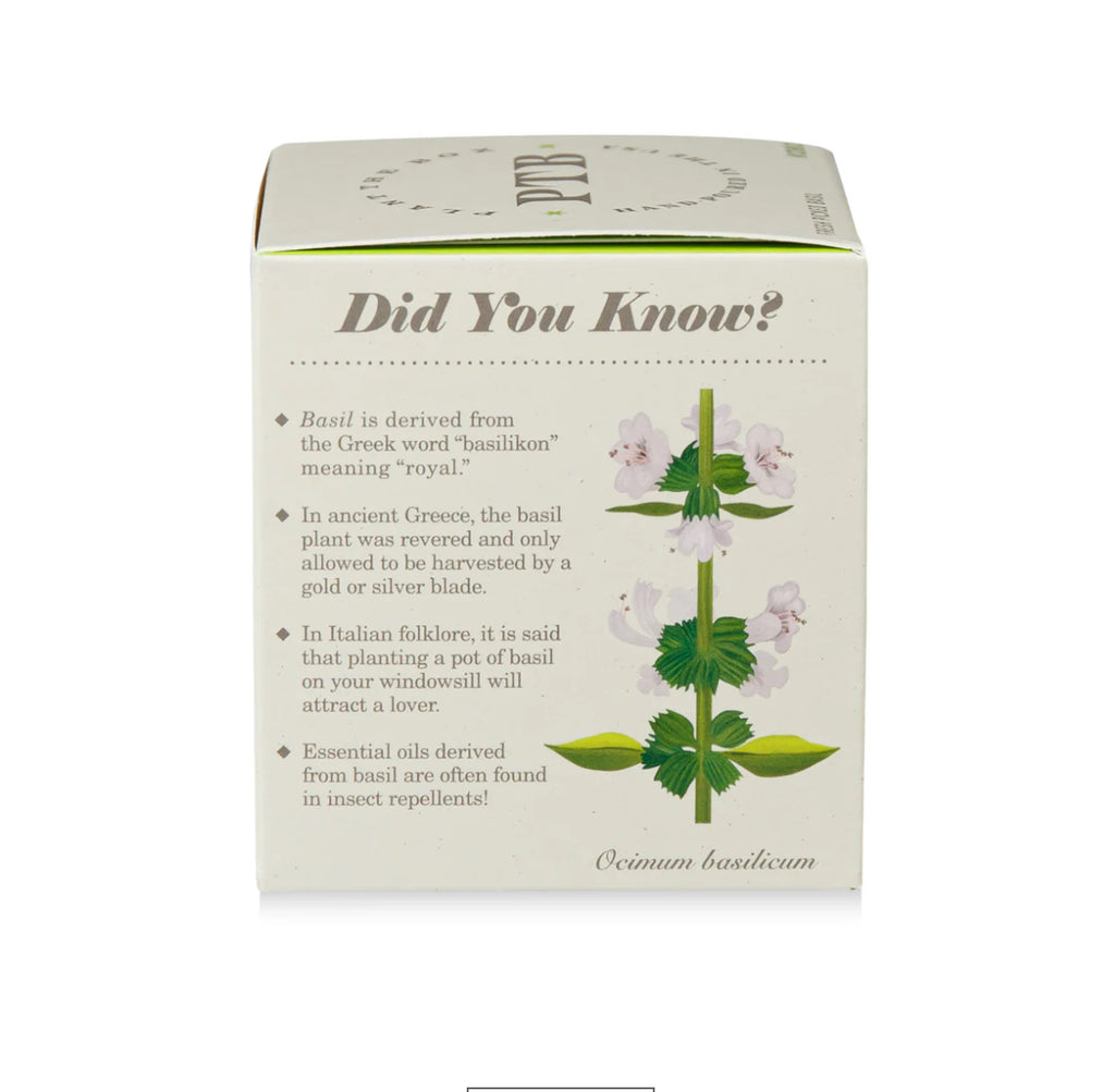 Kobo Plant The Box 9oz Candle Fresh Picked Basil