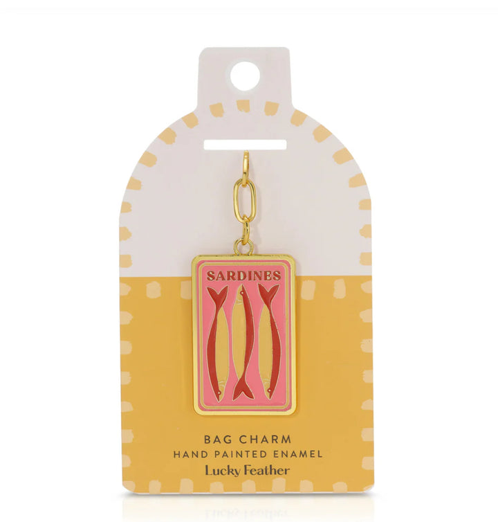 Lucky Feather Enamel Bag Charm/Key Chain