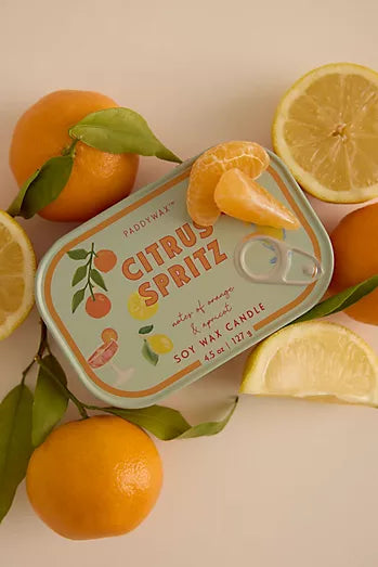 Paddywax 4.5oz Bistro Printed Tin Candle