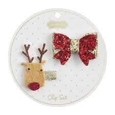 Mudpie Christmas Hair Clips