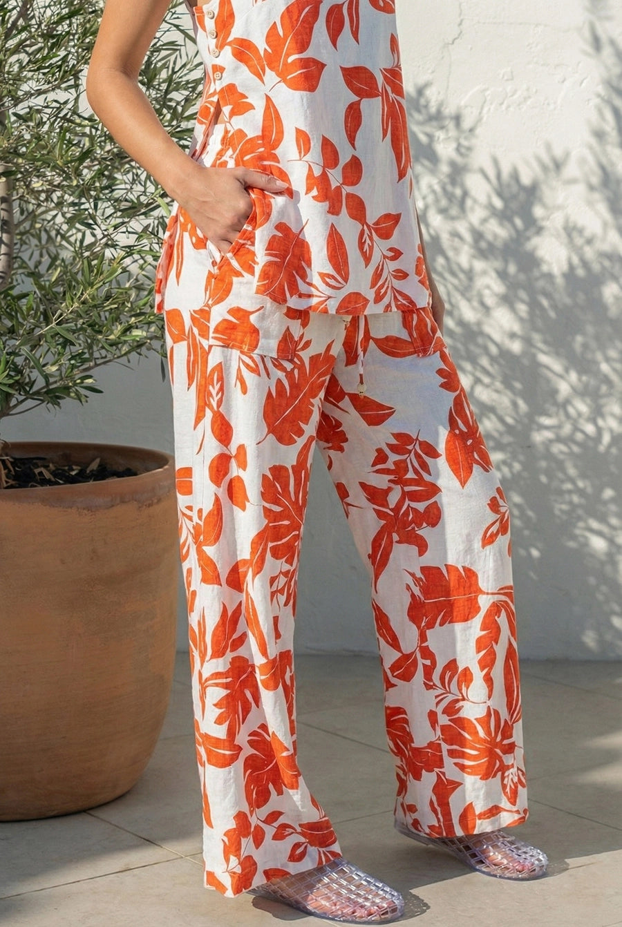 Summer Red And Blue Printed Set
