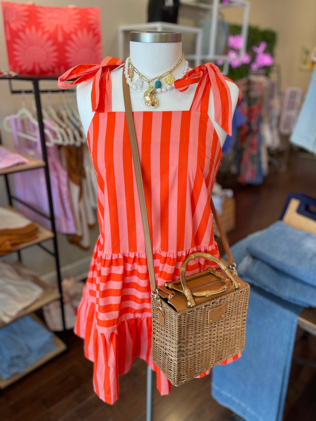 Pinch Sunset Stripe Mini Dress