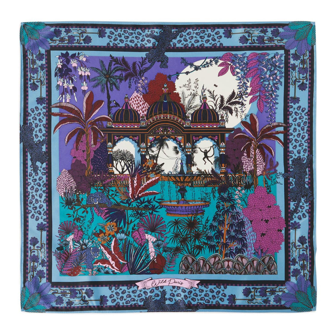 Twos Company Amber Palace Blue Mini Scarf