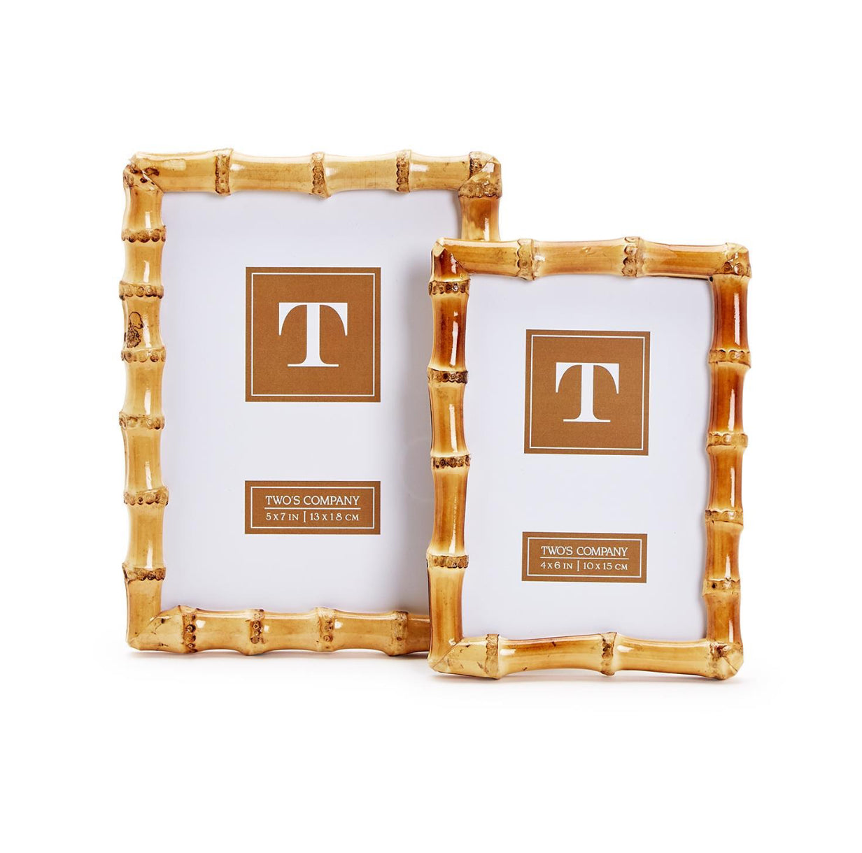 Twos Company Blonde Bamboo Frames Set Of Two - Thumbnail 2