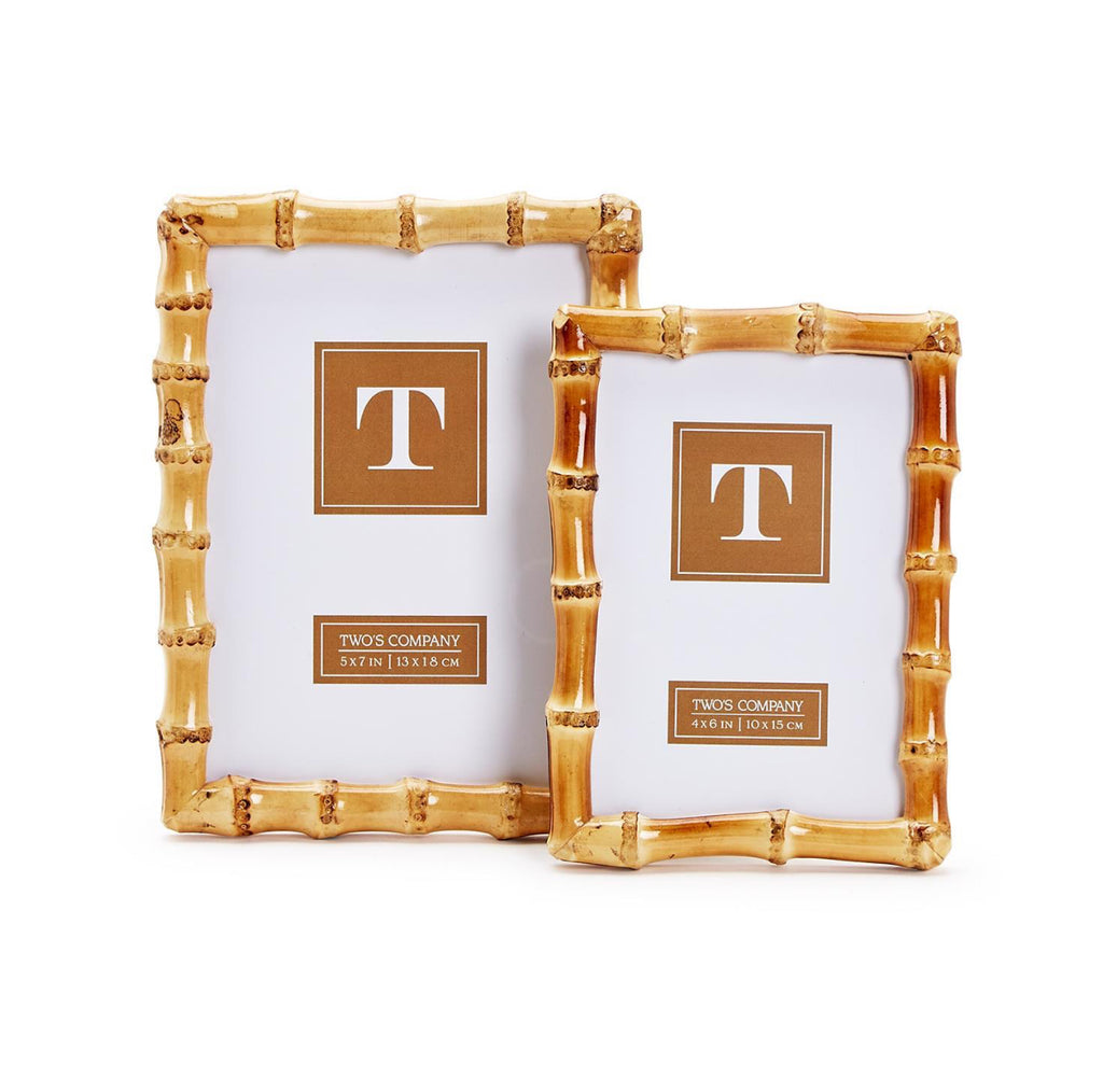 Twos Company Blonde Bamboo Frames Set Of Two