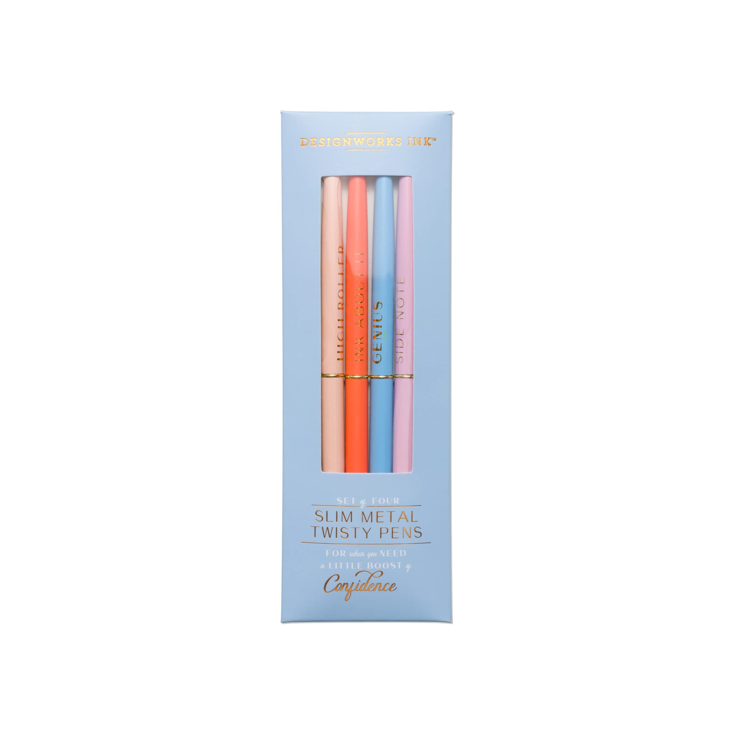 Design Works Twisty Slim Metal Pen Set Of 4