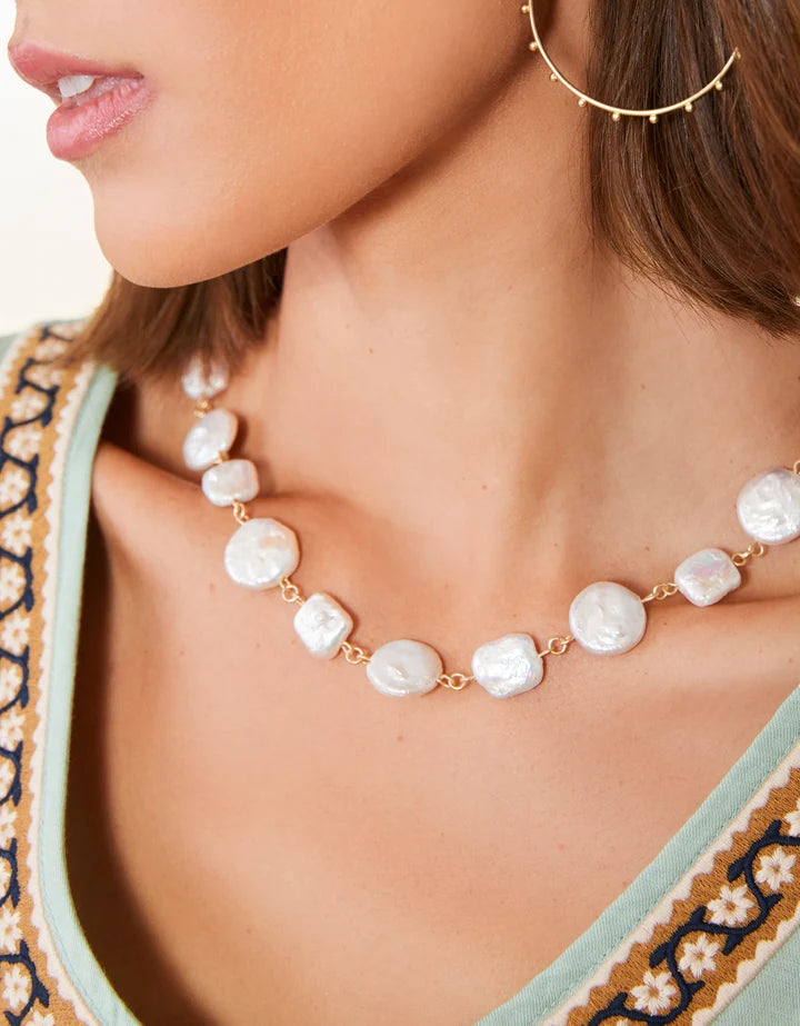 Spartina 449 Pretty Pearl Necklace 17” Pearl White