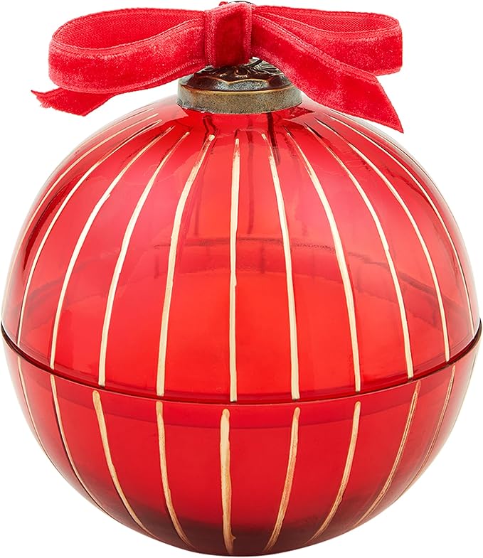 Mudpie Smoked Cedar Glass Ornament Candle