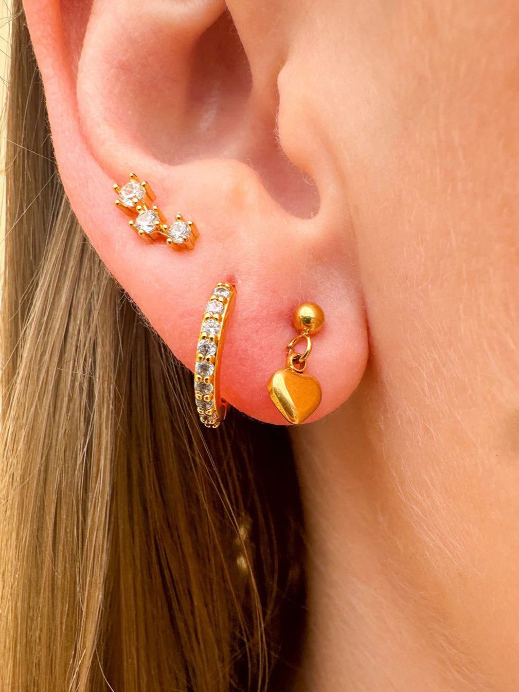 Linny & Co Screwback Stud Earring Millie Heart