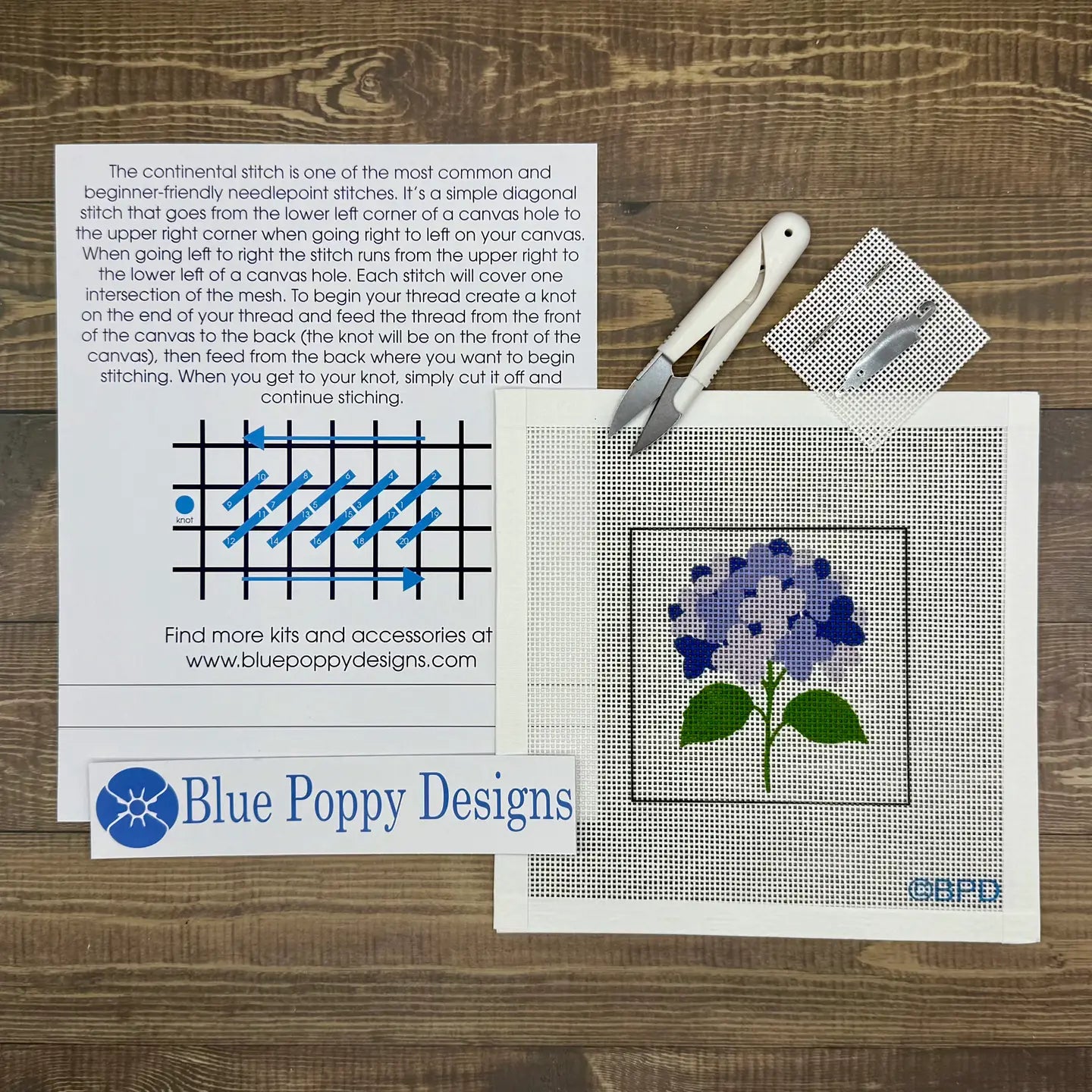 Blue Poppy Designs Needlepoint Kit