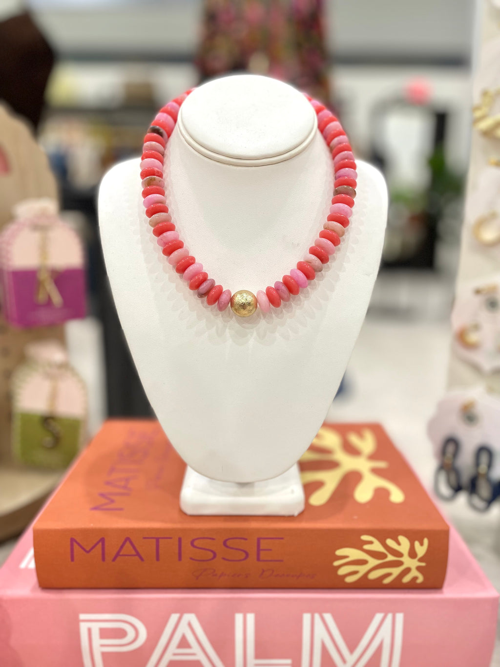 Bubble Candy Necklace with Gold