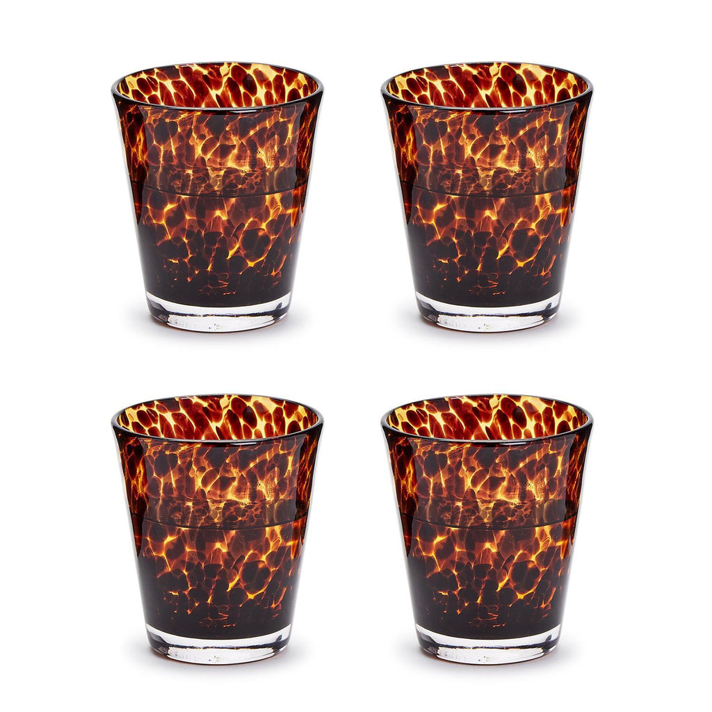 Twos Company Old Fashion Tortoise Glasses (set of four)