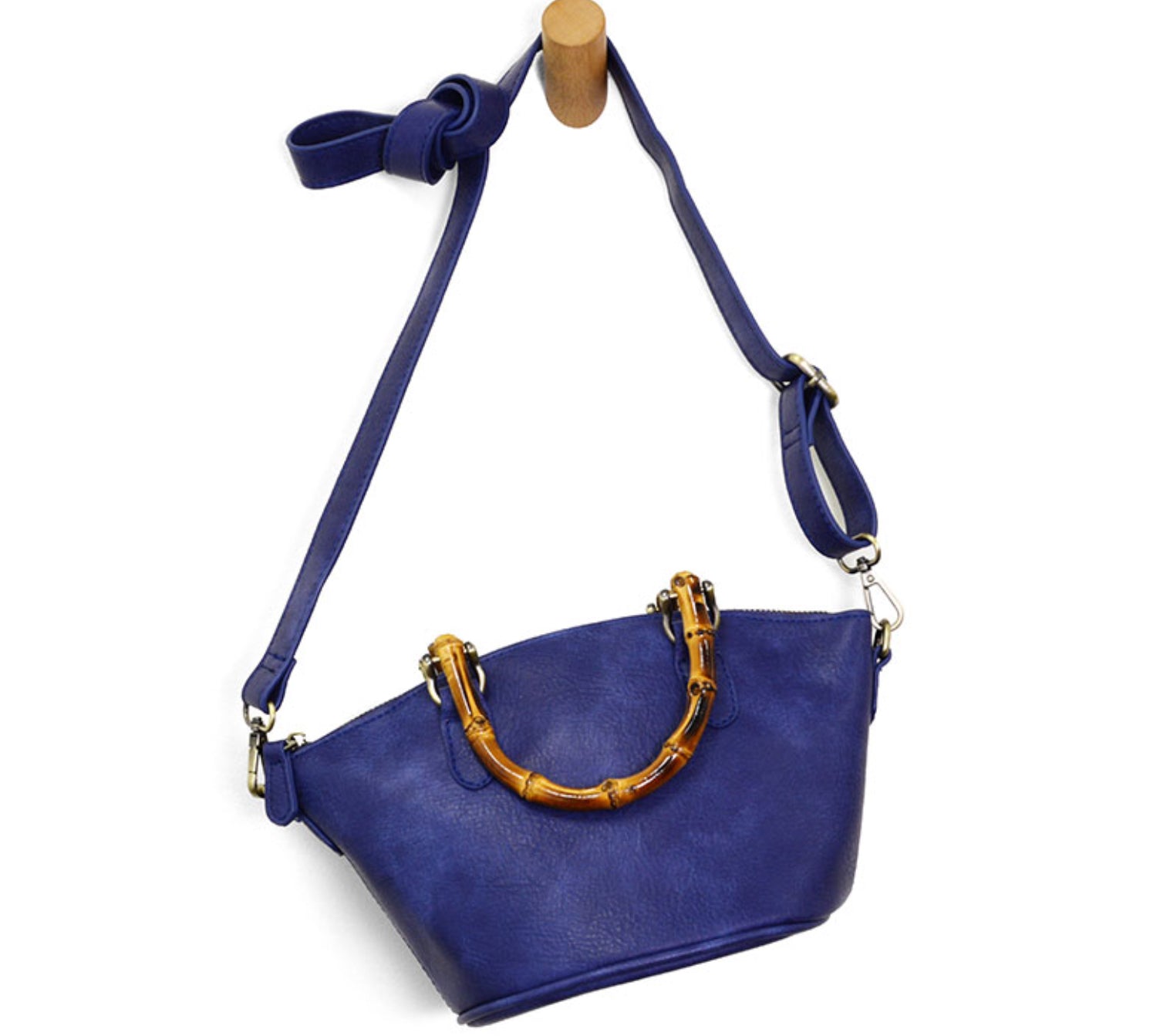 Susan Joy Millie Bamboo Handle Basket Crossbody