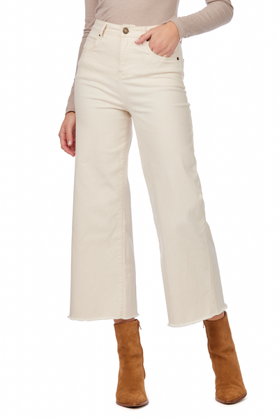 Mudpie Crawford Wide Leg Jean White