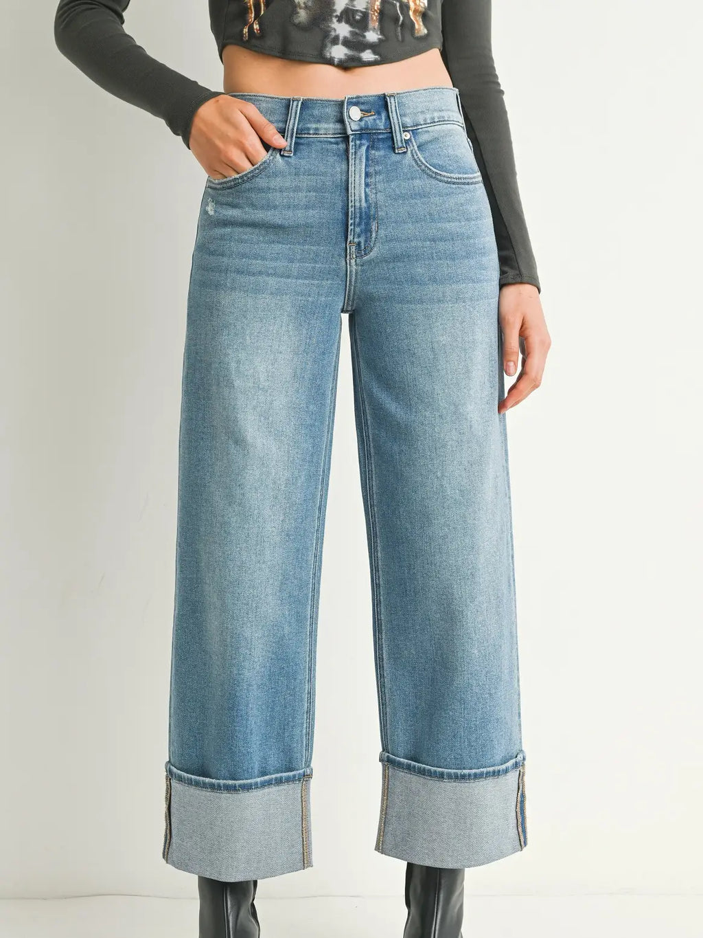 JBD Light Wash Wide Leg Jeans