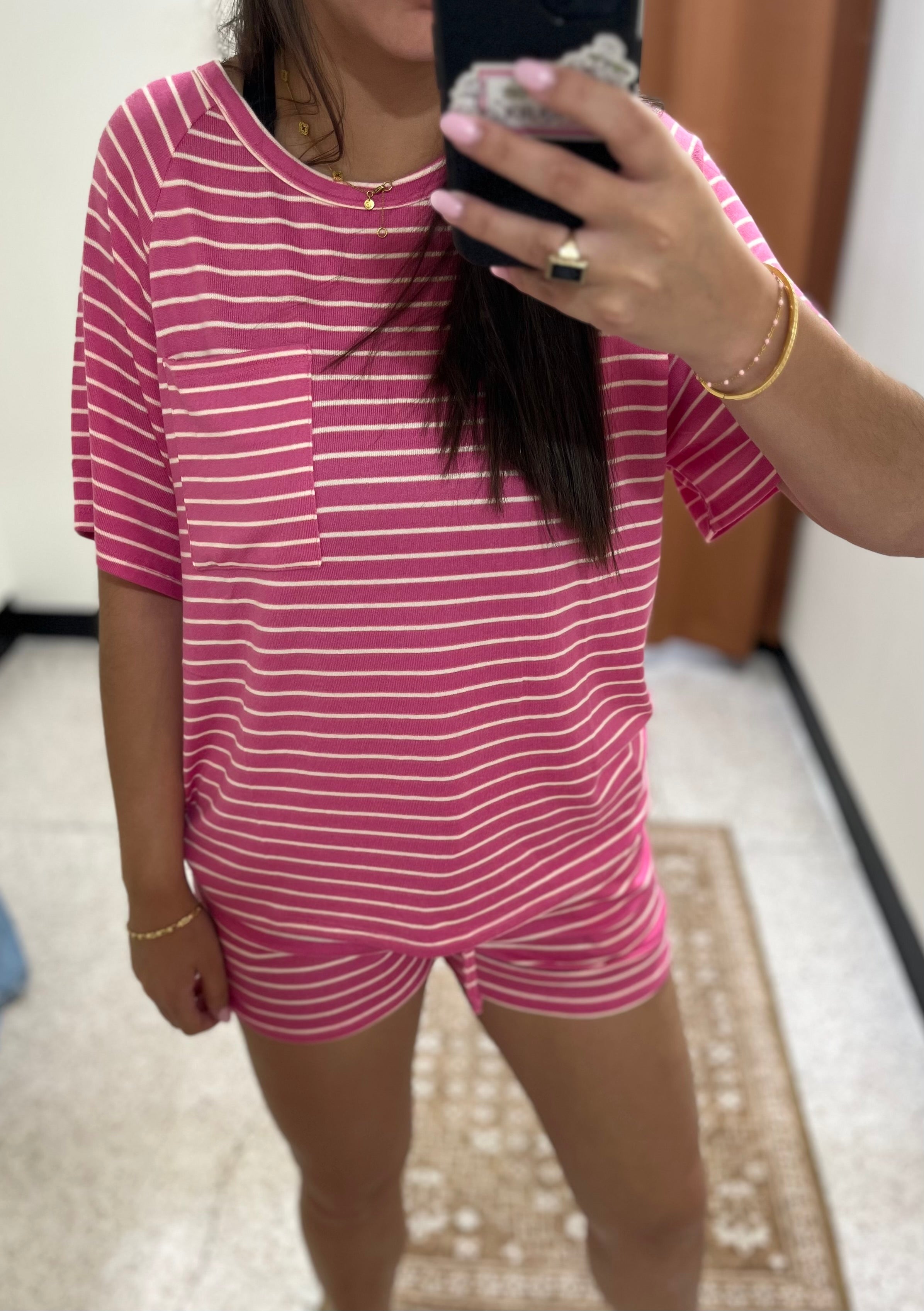 Softies Dream Slouchy Tee Top With Shorts Lounge Set