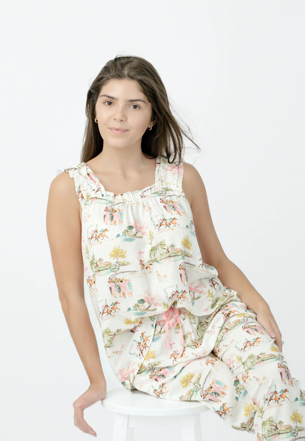 Day At The Races Ruffle Pajama Set