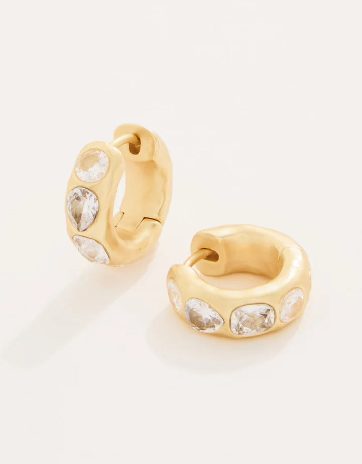 Spartina Manor Crystal Gem Hoop Earring