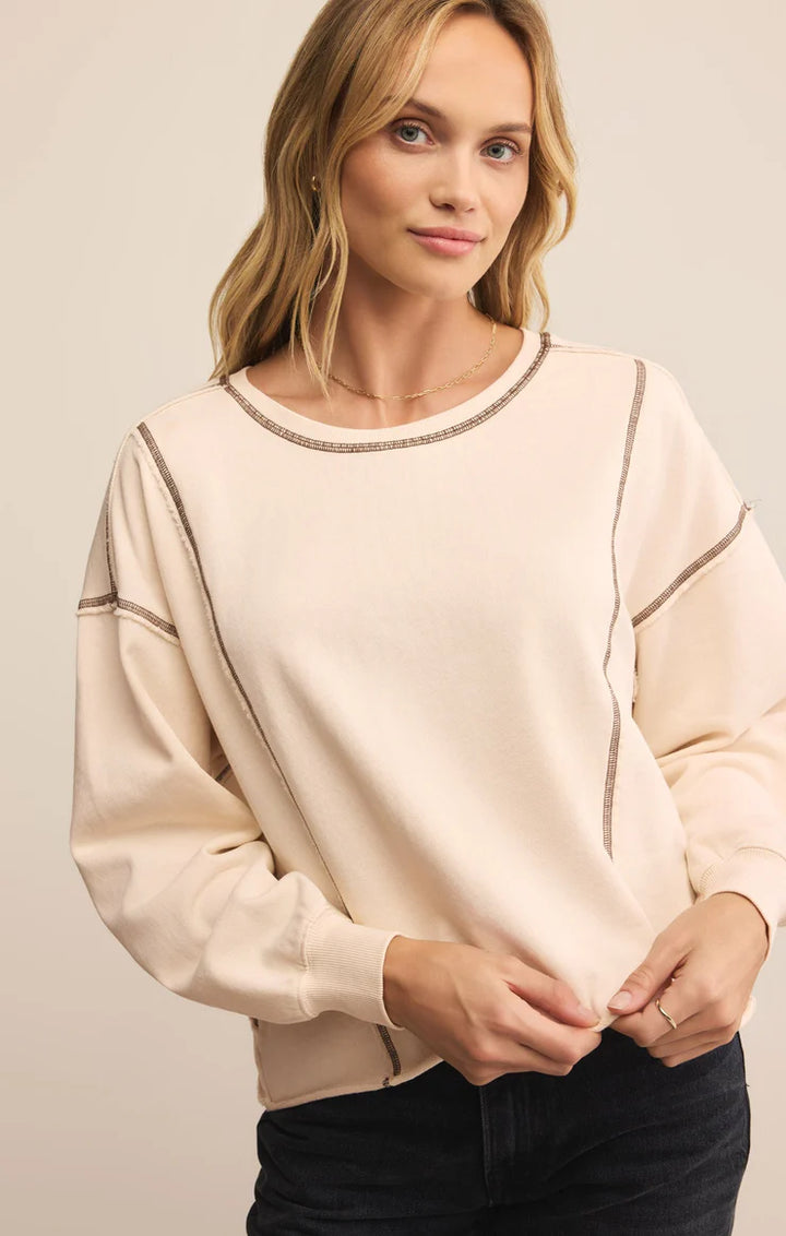 Z Supply Fan Club Sweatshirt Crystal