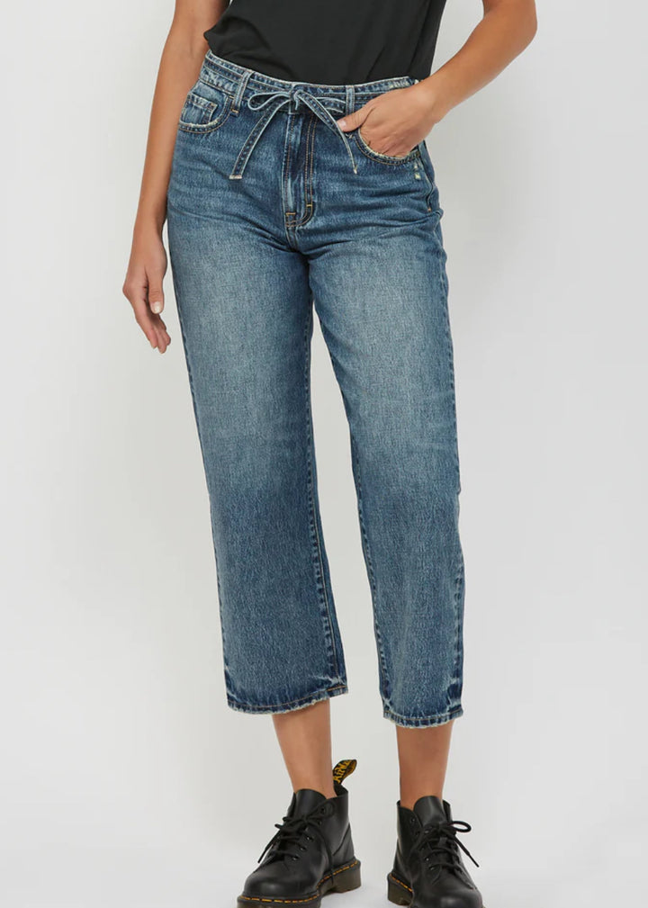 Hidden Jeans Ella High Rise Cropped Wide Straight Jean