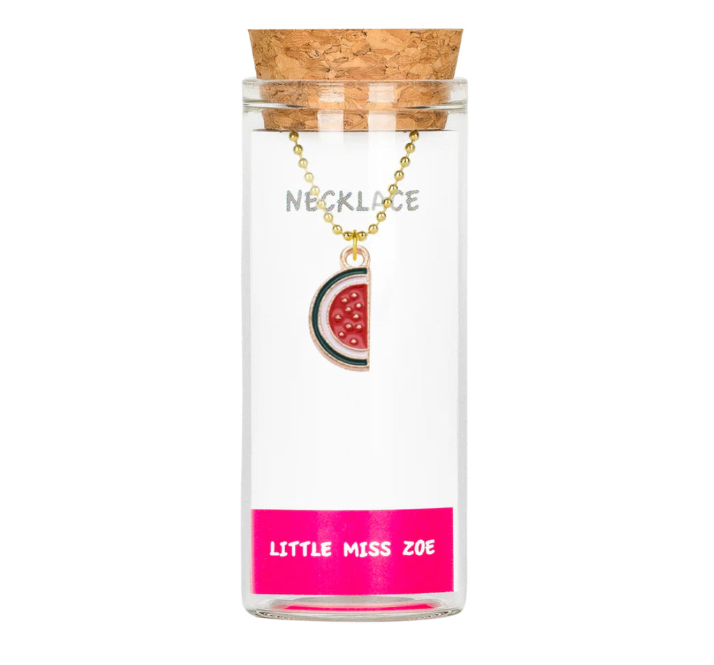 Little Miss Zoe Charm Necklace In Glass Bottle
