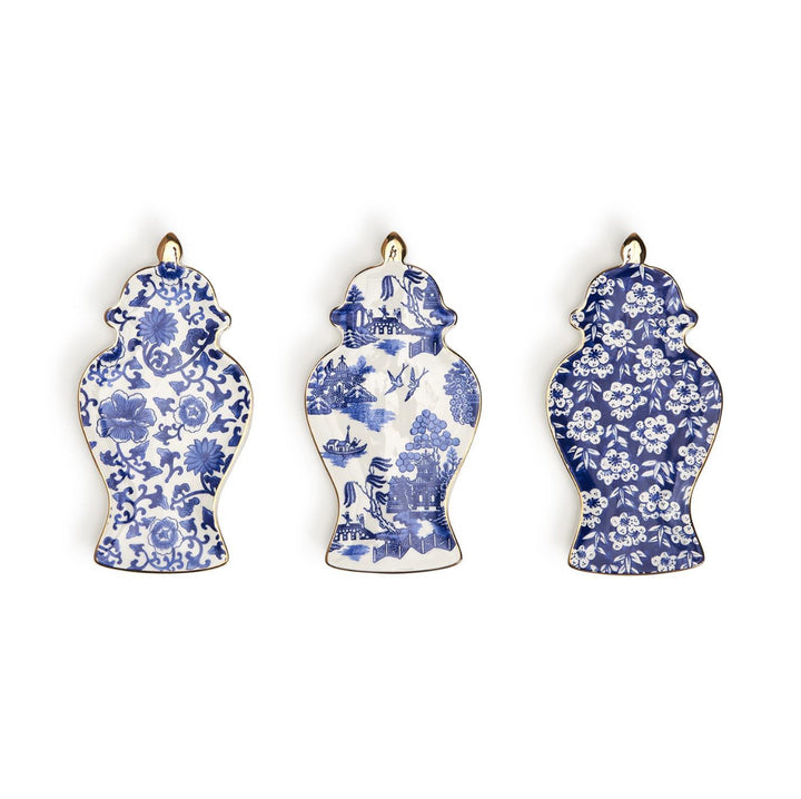 Twos Company Ginger Jar Trinket Tray Set Of Three