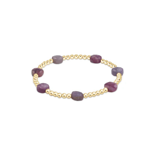 Enewton Admire Gold 3mm Bead Bracelet Ruby