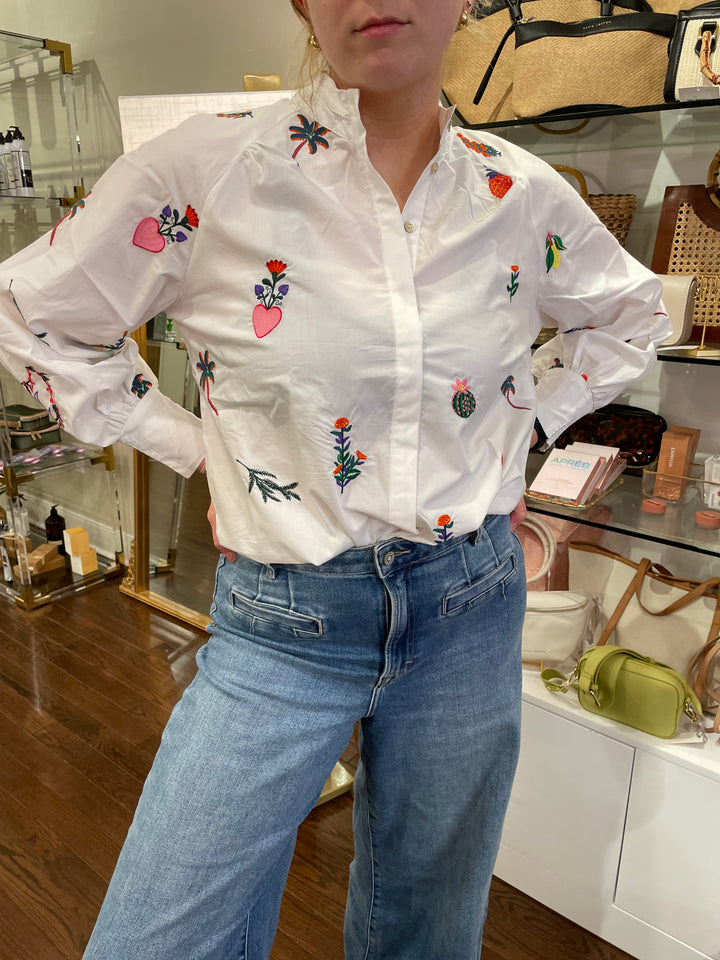Emily Lovelock Embroidered Summer Blouse