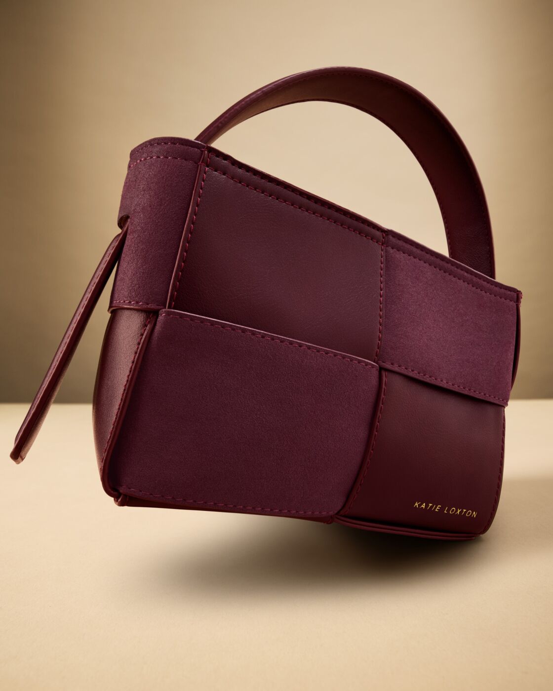 Katie Loxton Taya Woven Suedette Top Handle Bag