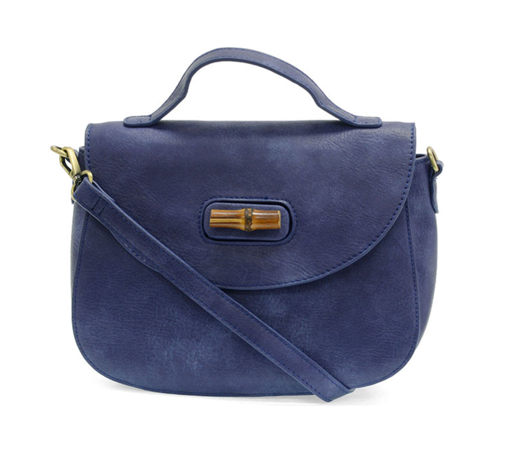 Susan Joy Hattie Bamboo Turnlock Handle Flap Crossbody