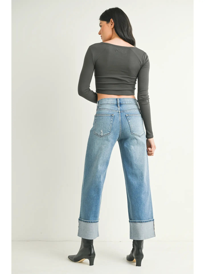 Light Wash Wide Leg Jeans
