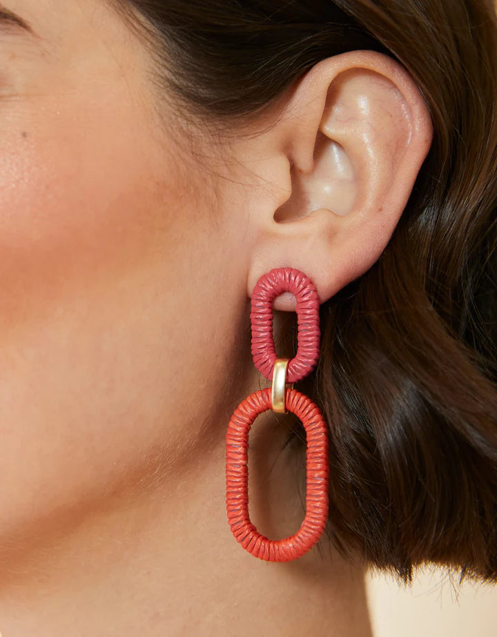 Spartina Straw Link Earrings