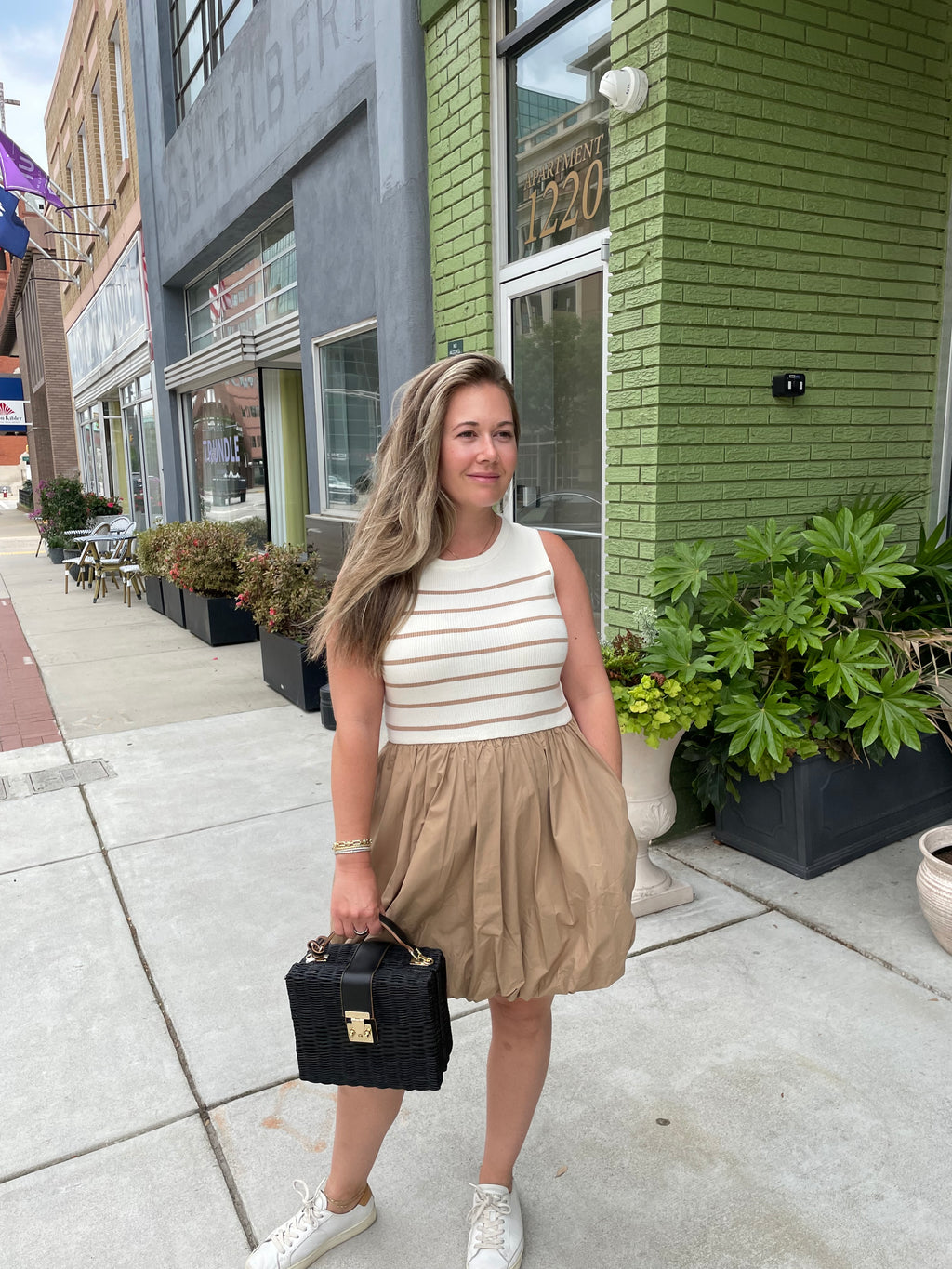 Gilli Striped Bubble Dress