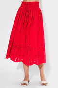 Adelyn Rae Eira Embroidered Midi Skirt