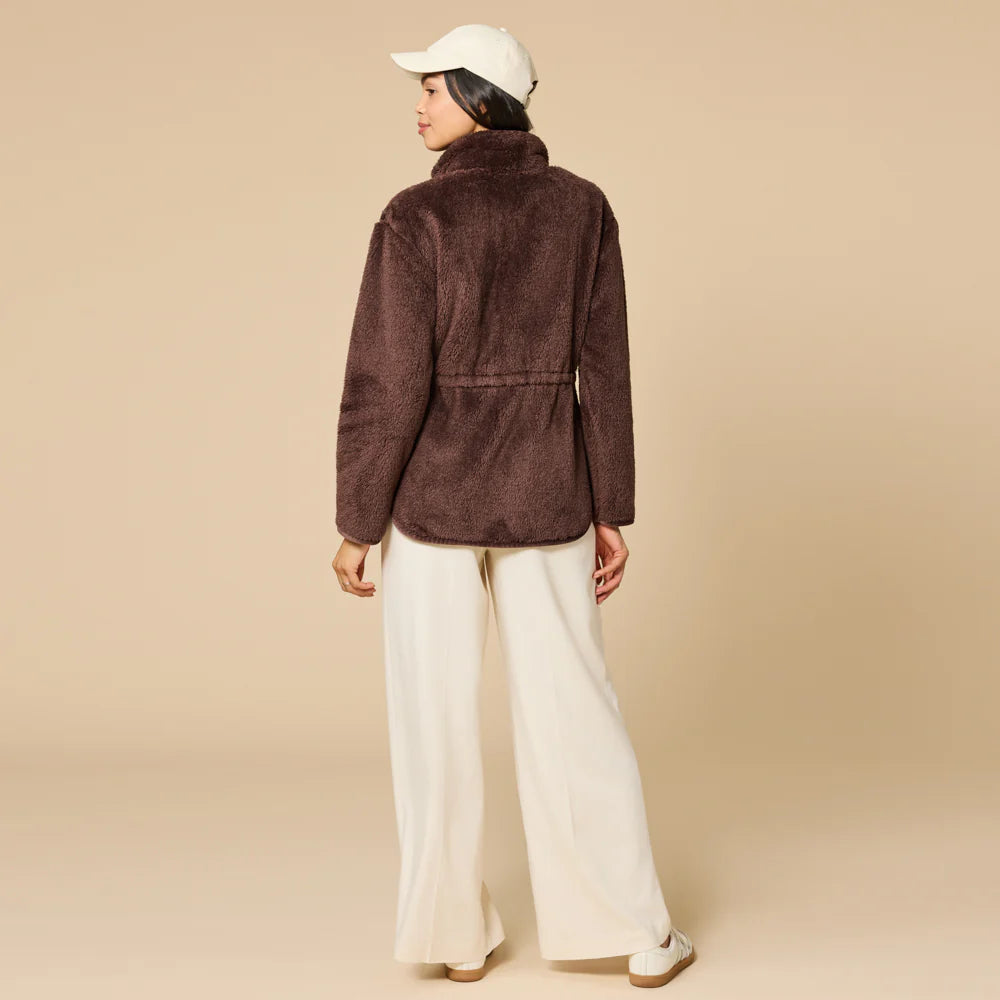 Softies DreamPlush Zip Tunic Espresso