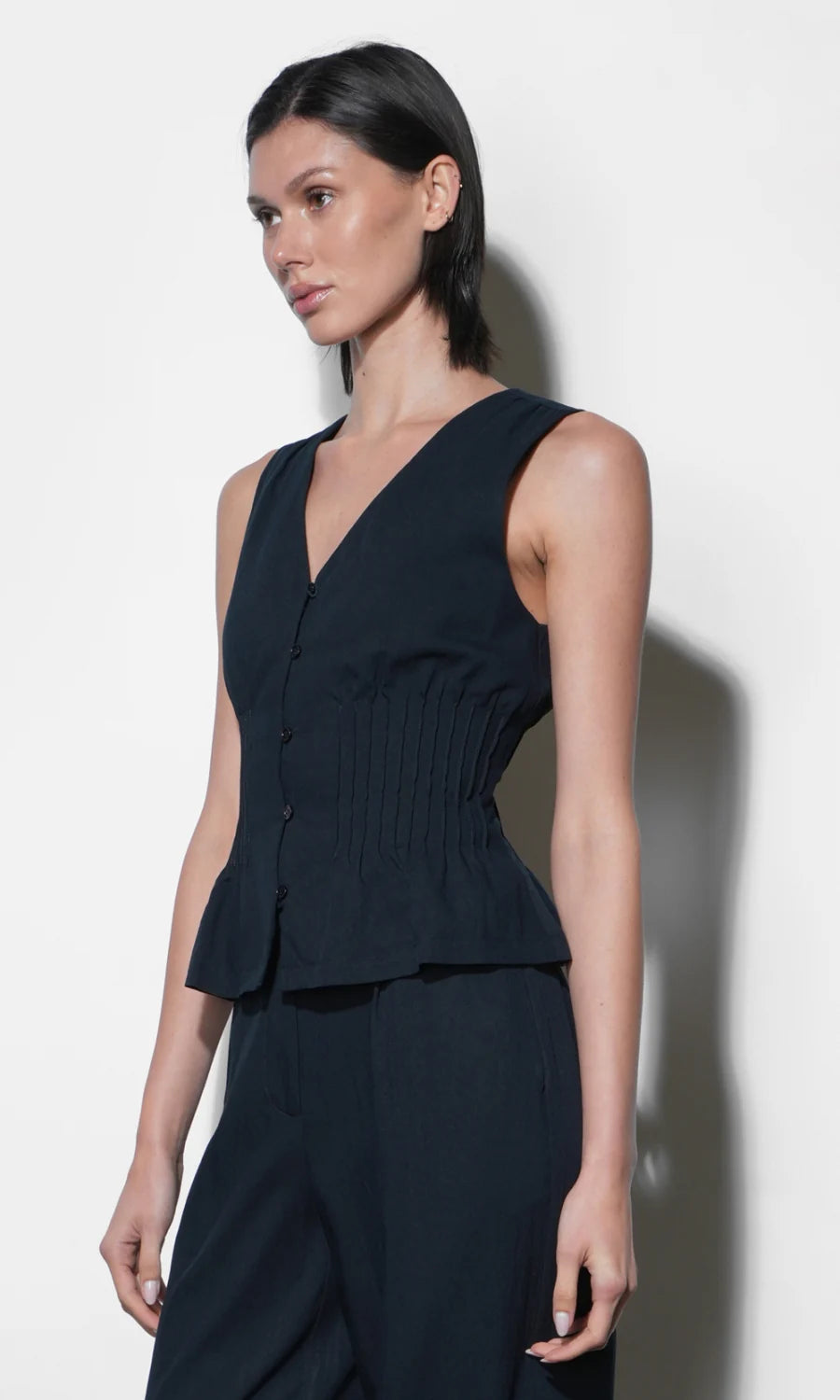 Greylin Lacey Pintuck Sleeveless Top