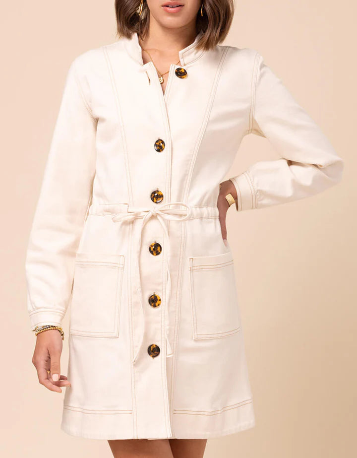 Spartina Elena White Denim Antique Dress